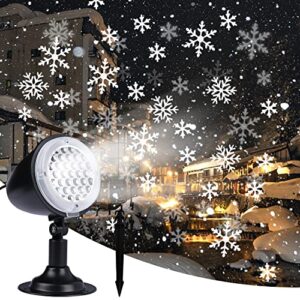christmas projector lights outdoor, bs one led snowflake lights indoor projectors for christmas xmas holiday, wedding, home party, decoration show, house,patio