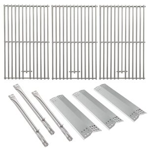 bbqration replacement kit for kitchen aid 720-0787d 730-0787d 720-0953 730-0953 720-0953l, 7mm solid stainless steel cooking grates, burner and heat plates replacement parts for kitchen aid gas grill