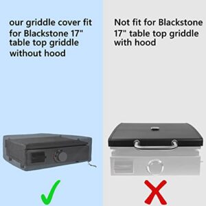 GasSaf 17 inch Carry Bag and Griddle Cover Fit for Blackstone 17" Table Top Griddle Without Hood, Waterproof Heavy Duty 600D Polyester Cover(Carry Bag and Grill Cover)