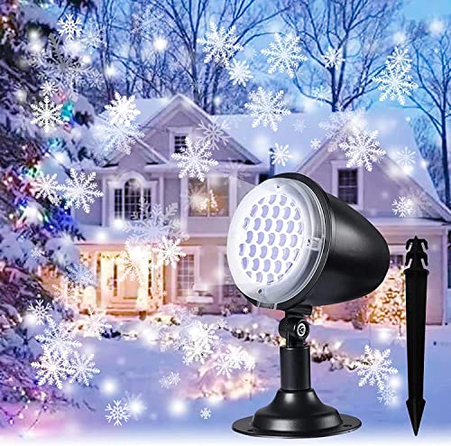 Snowfall LED Light Projector,Christmas Snow Light,Snowfall Projection Light with Snowstorm Effect for Christmas,Holiday,Halloween,Party,Garden,Wedding,Indoor Outdoor Decorations