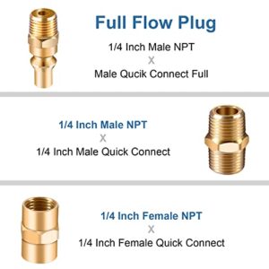 RV Propane Quick Connect Fittings Adapter Valve for Campers 3/8” Flare x 1/4” NPT Male Pipe Half-Union Fitting to Heater Appliance Plug with 3/8” Female Flare Assembly Kit Convert Gas BBQ Grill