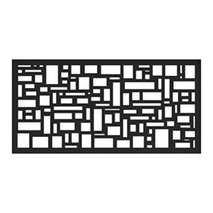 2’x4′ slate decorative screen panel, black