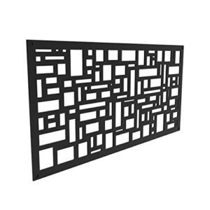 2'x4' Slate Decorative Screen Panel, Black