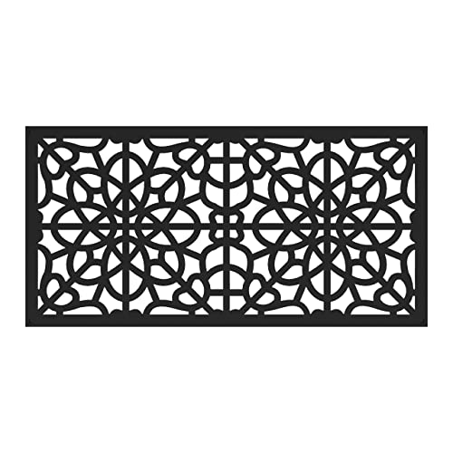 Barrette Outdoor Living 73030565 Fretwork Decorative Screen Panel, Black