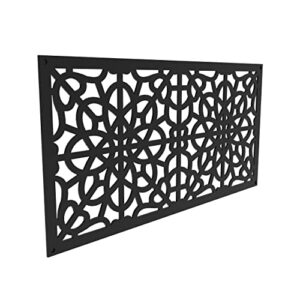 Barrette Outdoor Living 73030565 Fretwork Decorative Screen Panel, Black