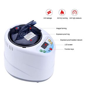 Ejoyous 2L Sauna Steamer Portable Sauna Steam Generator Home Spa Fumigation Machine Stainless Steel Therapy Steamer Pot with Remote Control for Body Relaxation(110V)