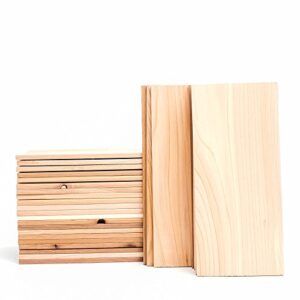 wood fire grilling co. bulk 30 pack cedar grill planks – 5×11 for salmon, chicken, fruits & veggies