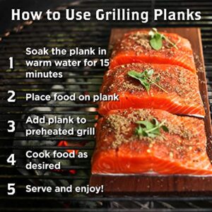 Wood Fire Grilling Co. Bulk 30 Pack Cedar Grill Planks - 5x11 for Salmon, Chicken, Fruits & Veggies