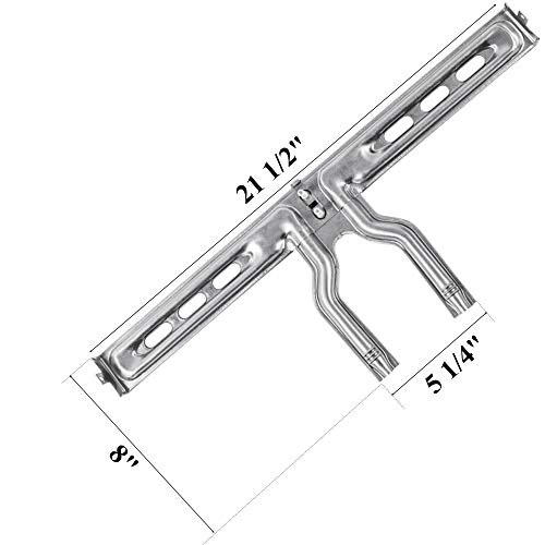 Zljoint Stainless Steel Burner Assembly (1-pack) for Select Coleman 2000, 3000, Grill Master BG4622YPB, BG6522RPB, SG5522RP, Sunbeam BG4622YPB-S, FG7622RPB-S, .. (21 1/2" x 8" )