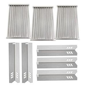 kalomo grill grates replacement grill heat plates shield bbq gas grill replacement parts outdoor for dyna-glo dgf510sbp, dgb515sdp-d,backyard by13-101-001-13,by14-101-001-04, uniflame gbc1059wb, bhg