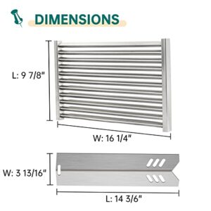 Kalomo Grill Grates Replacement Grill Heat Plates Shield BBQ Gas Grill Replacement Parts Outdoor for Dyna-Glo DGF510SBP, DGB515SDP-D,Backyard BY13-101-001-13,BY14-101-001-04, Uniflame GBC1059WB, BHG