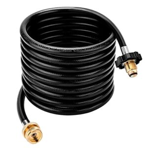 wadeo 18ft propane hose adapter for coleman, propane adapter hose 1lb to 20lb, converts camping stove, tabletop grill, portable heater to 5-40lb tank