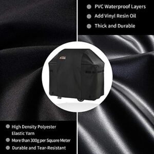 Jiesuo BBQ Gas Grill Cover for Weber Spirit and Spirit II 310: Heavy Duty Waterproof 51 Inch 3 Burner Weather Resistant Ripstop Outdoor Barbeque Grill Covers