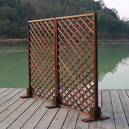 QBZS-YJ Wooden Garden Fence Fence Garden Trellis Privacy Square Lattice Solid Wood Garden Screen Trellis Outdoor Products