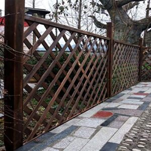 QBZS-YJ Wooden Garden Fence Fence Garden Trellis Privacy Square Lattice Solid Wood Garden Screen Trellis Outdoor Products