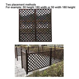 QBZS-YJ Wooden Garden Fence Fence Garden Trellis Privacy Square Lattice Solid Wood Garden Screen Trellis Outdoor Products