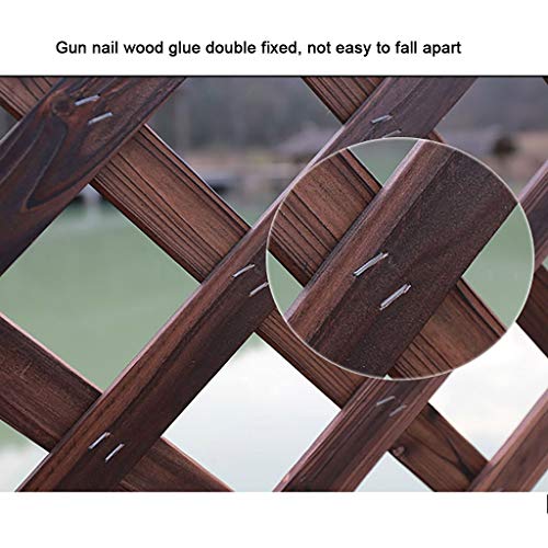 QBZS-YJ Wooden Garden Fence Fence Garden Trellis Privacy Square Lattice Solid Wood Garden Screen Trellis Outdoor Products