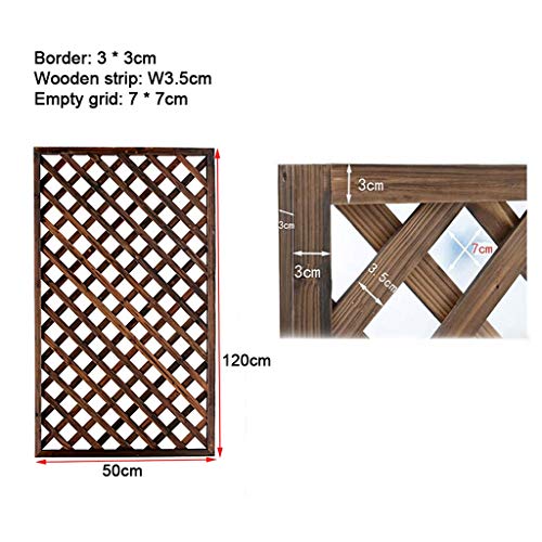 QBZS-YJ Wooden Garden Fence Fence Garden Trellis Privacy Square Lattice Solid Wood Garden Screen Trellis Outdoor Products