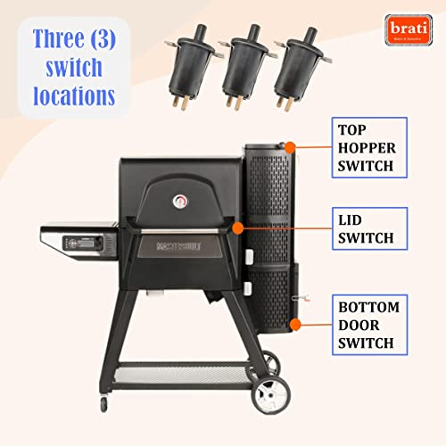 Hopper Lid Switch/Door Switch Replacement 9904190041 for Masterbuilt Gravity Series 560/800/1050 Digital Charcoal Grill+Smoker,3 PCS