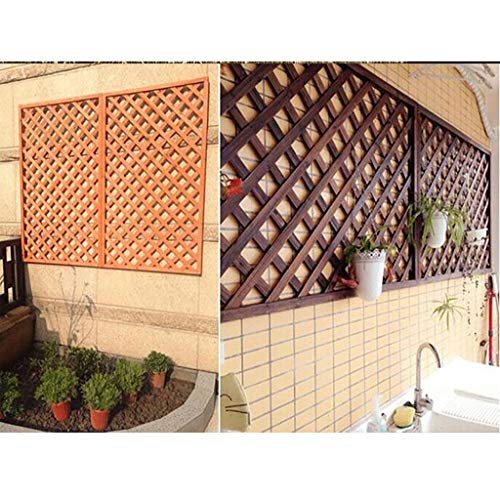 QBZS-YJ Garden Trellis Privacy Square Lattice Solid Wood Garden Screen Trellis Outdoor Products Wooden Grid Sheet Outdoor Climbing Frame Wooden Fence (Size : L50CMW3CMH150CM)