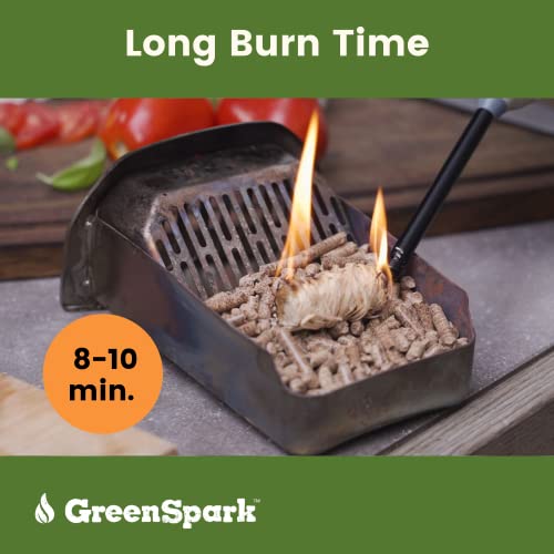 GreenSpark 70 Pcs Natural Fire Starters for Grill, Smoker, Pizza Oven,BBQ,Fireplace, Wooden & Pellet Stove, Fire Pit, Long Burn, Waterproof,All Weather, Safe for Indoor/Outdoor Use