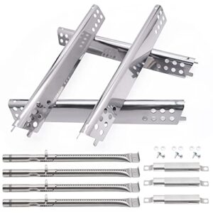 aibabcue grill replacement parts for charbroil advantage series 4 burner 463432215, 463344015, 463343015, 463433016, 463234815, stainless heat plate shield, grill burner, adjustable carryover tube