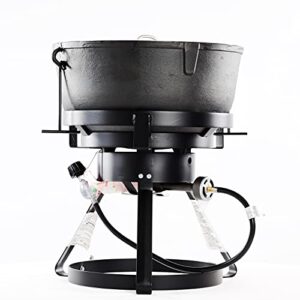 King Kooker 1740 17-1/2-Inch Outdoor Cooker with 10 Gallon Cast Iron Jambalaya Pot Package