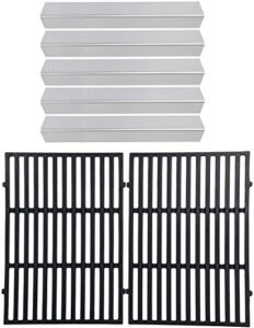 gassaf 15.3 inch flavorizer bars and 17.5 inch grill grates replacement for weber 7636 7638, spirit 300 series e310 e320 e330 s310 s320 s330 gas grills with front control knob (2013-2017)