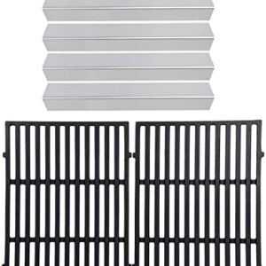 GasSaf 15.3 inch Flavorizer Bars and 17.5 inch Grill Grates Replacement for Weber 7636 7638, Spirit 300 Series E310 E320 E330 S310 S320 S330 Gas Grills with Front Control Knob (2013-2017)