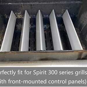GasSaf 15.3 inch Flavorizer Bars and 17.5 inch Grill Grates Replacement for Weber 7636 7638, Spirit 300 Series E310 E320 E330 S310 S320 S330 Gas Grills with Front Control Knob (2013-2017)