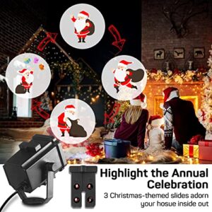 Dr. Prepare Holiday Projector Lights Outdoor, Christmas Lights Projector with 12 Patterns and Ground Stake, Waterproof Outdoor Christmas Decorations for Party, Home, Yard, Garden