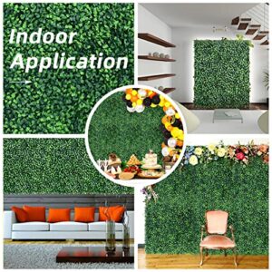 TOPNEW 12PCS Artificial Boxwood Topiary Hedge Plant UV Protection Indoor Outdoor Privacy Fence Home Decor Backyard Garden Decoration Greenery Walls 20" X 20"