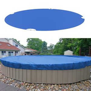 sunnyroyal pool cover for above ground pools,16ft round winter pool cover for 12ft swimming pools,pool safety cover uv-resistant(16′, blue)