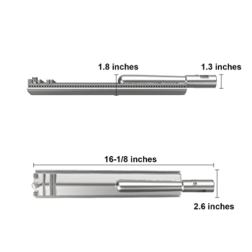 LS'BABQ Grill Burners Replacement Parts for Bull Grill, Cal Flame Aussie Blaze Bakers Chefs Jenn AIR Thermos Turbo CharBroil, 4 Pack Heavy Duty Cast Stainless Steel Bull Grill Burner