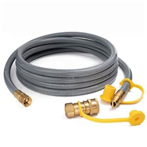 GASPRO 3/8-Inch Natural Gas Quick Connect Hose, Propane to Natural Gas Conversion Kit for Grill, Smoker, Fire Pit, Patio Heater and More, 12 Feet and 24 Feet, 2 Pack