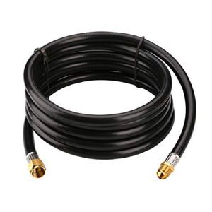 wadeo 12ft propane extension hose, 3/8 inch female flare fitting x 3/8 inch male flare fitting propane hose for gas grill, rv, turkey cooker, propane fire pit, heater, generator, gas grill, and more