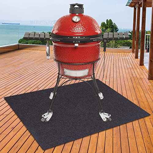 Uterstyle BBQ Gas Grill Splatter Mat, Extra Large Fireproof Heat Resistant Gas or Electric Grill Splatter Mat Pad Floor Protective Rug for Backyard Outdoor Deck Patio 48x30inch (1)