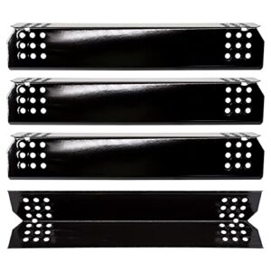 hiorucet grill heat plate replacement for nexgrill 720-0830h, 720-0783e, grill master 720-0697, 720-0737, 4 pack porcelain steel heat shield, heat tent, burner cover replacement parts.