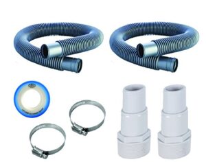 fibropool 1 1/4″ swimming pool filter hose replacement kit (6 feet, 2 pack)