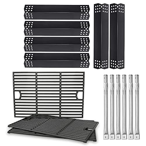 Hisencn Grill Parts Kit for Home Depot Nexgrill 720-0896E 720-0896B 720-0896C Gas Grill, Stainless Steel Pipe Burners, Grill Grates, Heat Plates Tent Sheids Flame Tamers Grill Replacement Kit