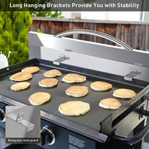 Stanbroil 28 Inch Stainless Steel Flat Top Grill Cover with Handle for Blackstone 28” Front or Rear Grease Griddle and Other Similar Grills