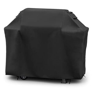 shinestar 50-inch heavy-duty waterproof grill cover for weber spirit, char-broil and more 2-burner gas grills, tear-resistant side design, buckle straps and built-in vents, black, 50″l x 22″w x 42″h