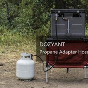 DOZYANT Propane Adapter Hose 1 lb to 20 lb Converter Hose & Propane Bottle Refill Adapter Kit for 1 LB Small Cylinder for Portable Stove, Heater, Tabletop Grill to QCC1 / Type 1 LP Gas Tank