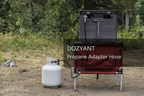 DOZYANT Propane Adapter Hose 1 lb to 20 lb Converter Hose & Propane Bottle Refill Adapter Kit for 1 LB Small Cylinder for Portable Stove, Heater, Tabletop Grill to QCC1 / Type 1 LP Gas Tank