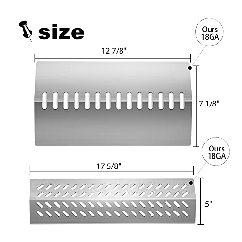 Clivimi Grill Heat Plate Tent Shield Grill Burner Cover BBQ Gas Grill Replacement Parts for Bull 16631 16520, LP 47628, NG 47629, Outlaw 26038, Steer Premium 69008, Lonestar 87048, Cal Flame G4 Series