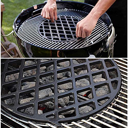 soldbbq 8834 Enameled Cast Iron 12" Gourmet BBQ System Sear Grate for Weber Original Kettle Premium 22-inch Charcoal Grill, 22'' Smokers, Replacement Parts for Weber 22" Performer Premium Grill…