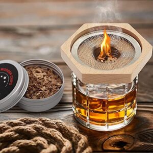 Cocktail Smoker Kit, Old Fashioned Smoker Kit, Bourbon Whiskey Smoker Infuser Kit with 4PCS Wood Chips - Gifts for Fathers Day, Lover, Men, Friends