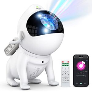 sv3chome star projector, galaxy projector night light, bluetooth speaker and white noise aurora projector, space dog light projector for kids bedroom decor, bedroom, kids adults gift