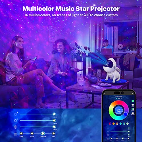 SV3CHome Star Projector, Galaxy Projector Night Light, Bluetooth Speaker and White Noise Aurora Projector, Space Dog Light Projector for Kids Bedroom Decor, Bedroom, Kids Adults Gift