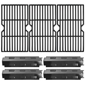 hongso grill parts, grill grates heat plates replacement for charbroil, kenmore, master chef, thermos gas grills